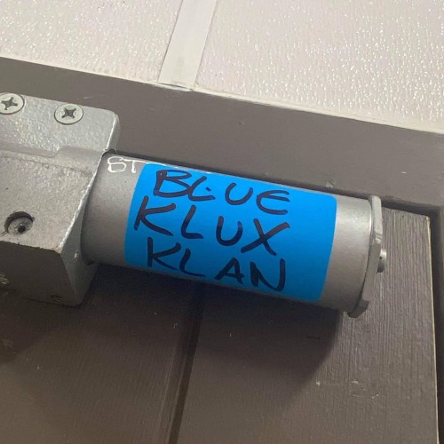 ‘Blue Klax Klan’ Sticker spotted in Mount Tabour, Portland, Oregon