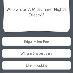 ellenhopkins:  From an online trivia game. And under my name, the fourth choice is Emily Dickenson.
