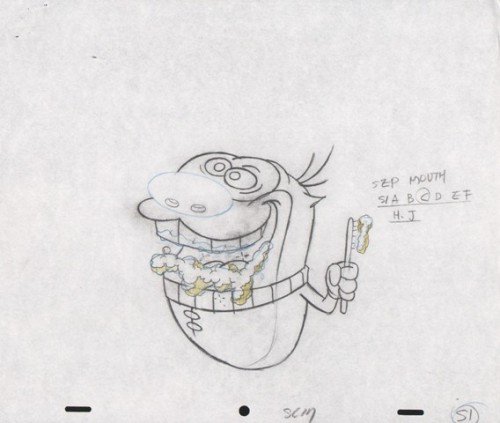moonmanunit42:  Layout drawings from “Ren’s Toothache”, I found some of these from a website that specialises in selling animation art centred around dental hygiene. 