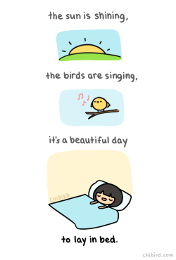 chibird:  How nice it is to sleep in and let the sun wake you up! &gt;u&lt; 