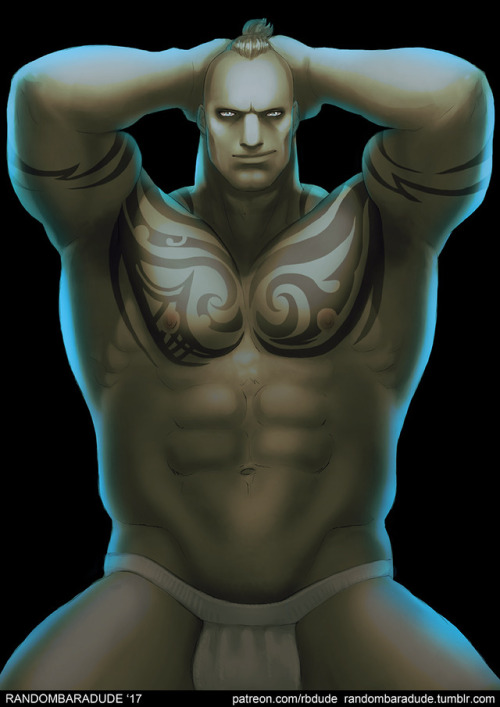 randombaradude: Commissioned work for @esteroth, he is her character Jagannatha, a Roegadyn with a 19 out of 20 size dick (decided by a 20 faces dice LOL). In a couple of days I’ll be opening commissions to deliver on March so if you are interested