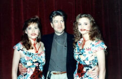 animaprima:  David Lynch with Brenda E. Mathers and Heather Graham.