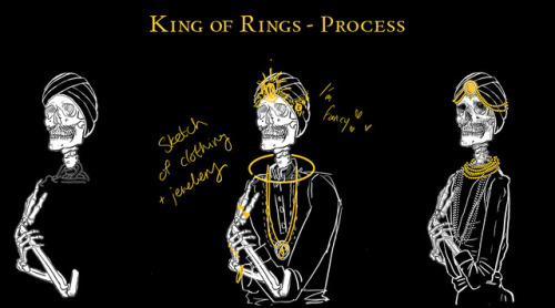 i posted this on my patreon yesterday but here’s a quick look at some of the process on the king of 