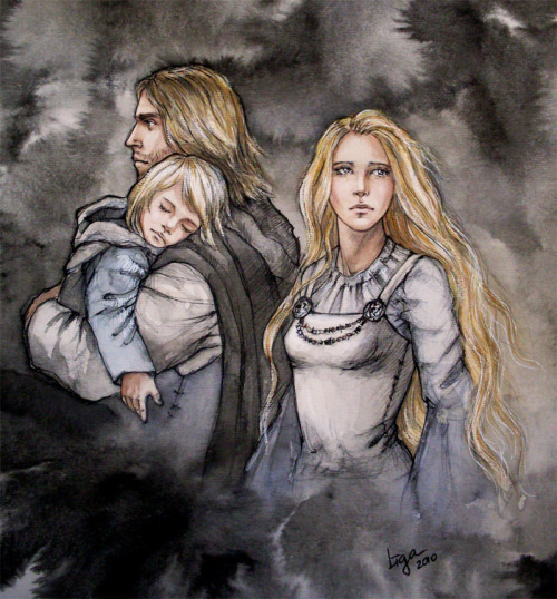 heartofoshun:family by ~liga-martaTuor, Idril and little Earendil after the fall of Gondolin. I alwa