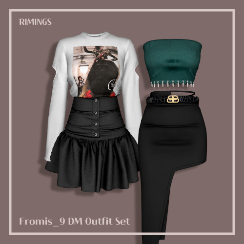 [RIMINGS] &ldquo;Fromis_9 - DM&rdquo; Outfit Set - FULL BODY / TOP / BOTTOM- NEW MESH- ALL L