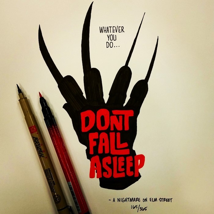 pr1nceshawn:    365 Days of Hand Lettered Movie Quotes by Ian Simmons.   