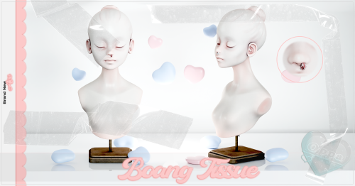NEW CC ALERT! ♡ OPPASIMS™ | Boang Nose Tissue  ♡   ➭ ❀ Base game compatible ┊ 100% New Mesh➭ ❀ Brow 