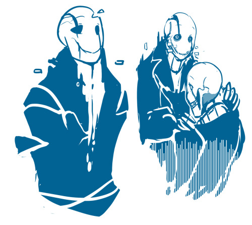 sanspar:doodling more of g!bro with swap!bro together [x] [x]Gaster!bro belong to borurouUnderswap!b