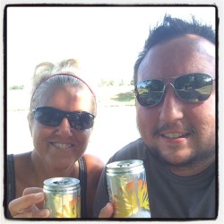 Rehydrating after our 3 mile walk! #CoorsSummerBrew #SweatItOut (at Lake Shawnee)