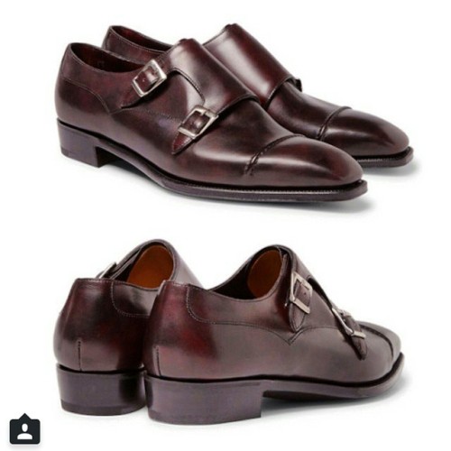 A slick pair of double monks by @gjcleverley #englishshoes #englishshoemakers #doublemonks #mensshoe