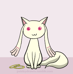 paisleydrawrs:  A cute animated kyubey for you!
