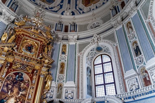 legendary-scholar:  The interior of the Tower Boska in the castle in Krasiczyn, Poland.