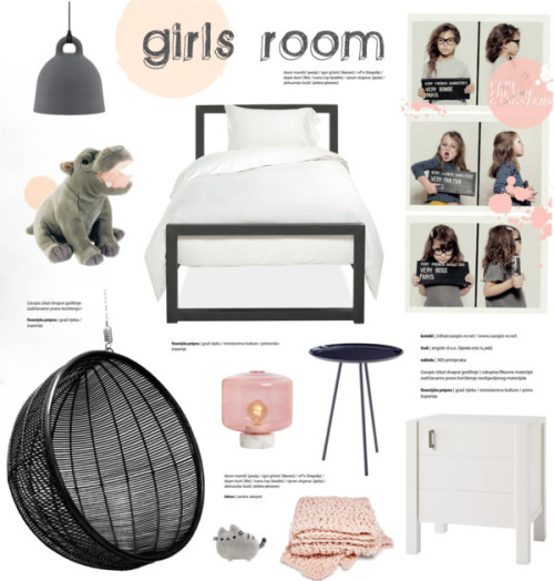 Girls Room by bellamarie featuring a white bedside table ❤ liked on PolyvoreCB2 outdoor shade / Norm
