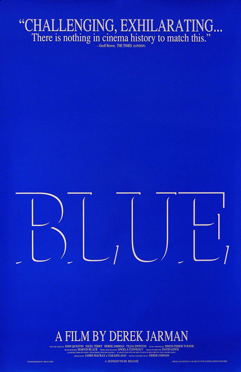 Derek Jarman, Blue (1993)«I caught myself looking at shoes in a shop window. I thought of going in a
