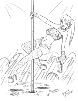 zapotecdarkstar: Stripper Samus Sketch commission