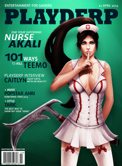 Hentai-Ass:  League-Of-Legends-Sexy-Girls:  Playderp Mag #2 - Nurse Akali By Martaino