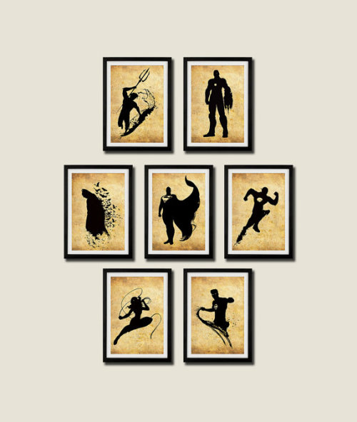 Wonder Woman, Superman, The Flash, Green Lantern, Cyborg and Batman by RightBrainJooz