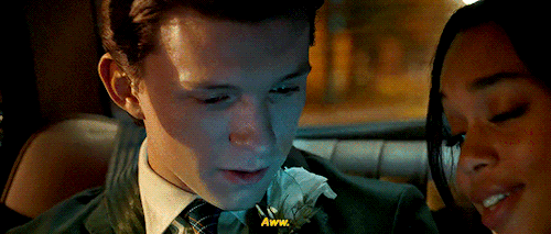 rileywrites-parker:Most realistic scene in Homecoming: pretending to be interested in another person