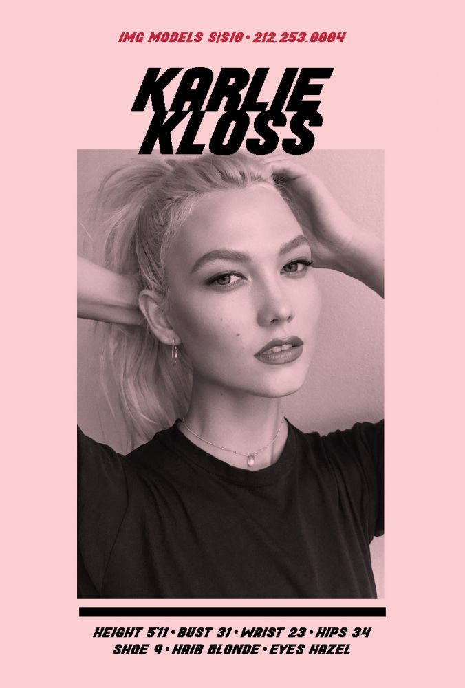 karlieupdates:  Karlie Kloss’ IMG Models S/S 18 show card