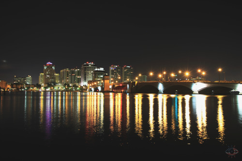 eyeamerica:Downtown West Palm Beach. View from Palm Beach Island. Photo Safari with my dad. Decemb