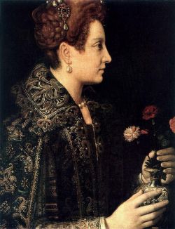 lyghtmylife:  ANGUISSOLA, Sofonisba [Italian Mannerist Painter, 1532-1625]Profile Portrait of a Young Woman-Oil on canvas, 68,5 x 52,5 cmThe Hermitage, St. Petersburg 