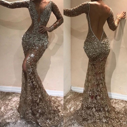 Gorgeous Long Sleeve Mermaid Prom Dress. Item code:DD0220 #promdresses #promdress #mermaiddress #pre