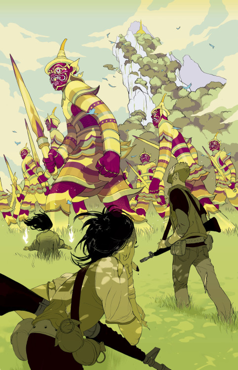 T. Hanuka aka Tomer Hanuka (Israeli, b. 1974, Israel, based NYC, USA) - 1: Ghost Warriors  2: Htoo J