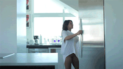 hotsabrinal:  Reaching for the milk. (animated)