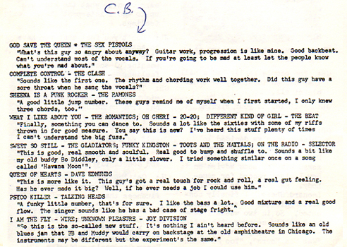 Chuck Berry reviews classic punk records
“It’s nothing I ain’t heard before.”