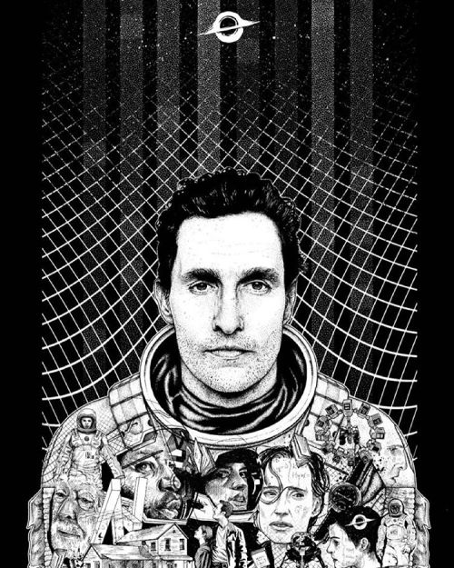 pauljacksonlives:  Interstellar. #pen #Pauljackson #art #interstellar #poster #drawing #print #artist #space #pauljacksonlives
