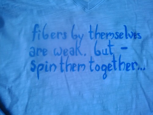 Circle of Magic inspired long-sleeve tee.light blue long-sleeved cotton v-neck.  a quote from the fi
