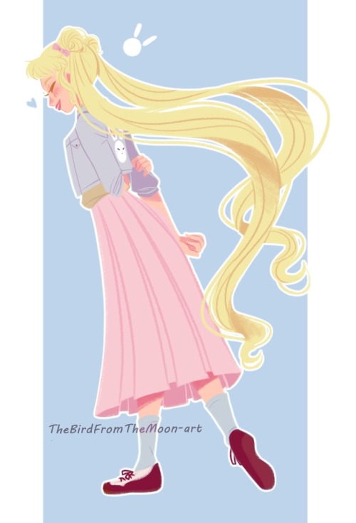 thebirdfromthemoon-art: i’m rewatching the 90’ anime and Usagi fashion sense is the bes