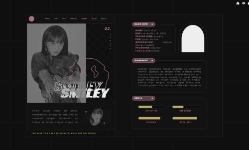 springdoy:*     THEME 071 : SMILEY.— FEATURES: different tab options: single muse, m