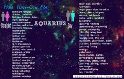 sexforthesigns:  Aquarius MALE Turn Ons