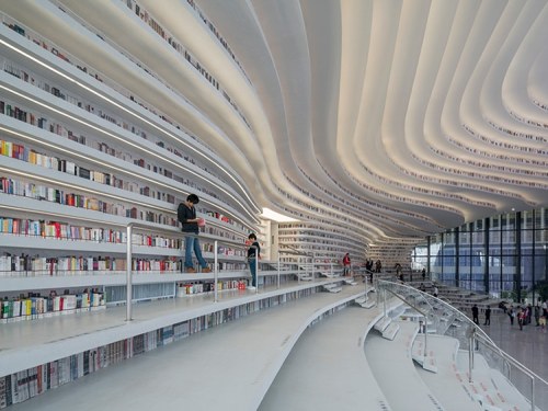 thedesigndome:Bookworm’s Paradise: Library in China Houses 1.2 Million Books In Its Majestic C