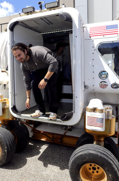 imsebastianstans: Sweater wearing extraterrestrial, Sebastian Stan, tours the NASA Johnson Space Cen