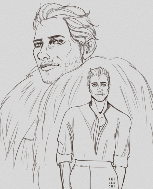 Sketches of Cullen and Alistair for practice