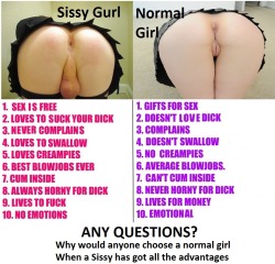 tammytegunfutaqueen:  hardcock4sissies:  sissy4bbcsworld:  sissyfucker:  I agree with this. Sissies have advantages.  So true!!