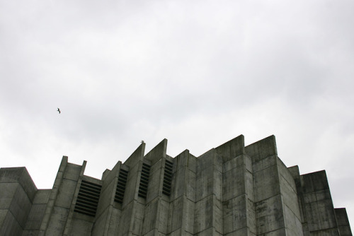 sosbrutalism: Concrete mixed with a Mies van der Rohe reference: Knud Munk: Grieg Hall, Bergen, Norw