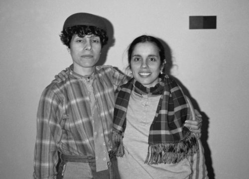 Sisters Raqueline Mendieta (right) and Ana Mendieta (left), 1985