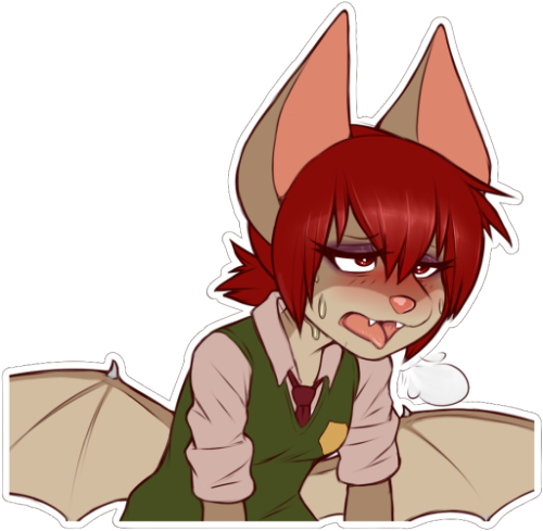 Exhausted BattyA Batty sticker I drew.  I was pretty happy with how it came out so I wanted to share