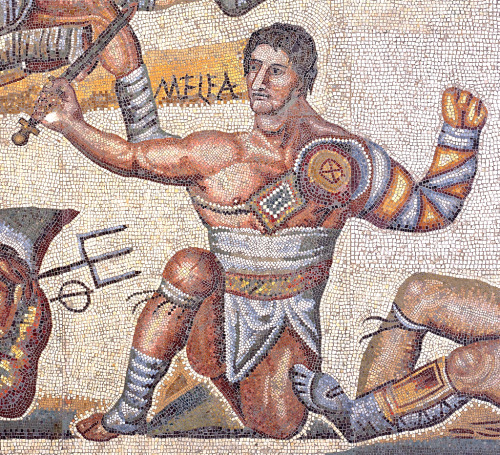 irefiordiligi: The Gladiator Mosaic, dated to the first half of the 4th century, Rome, Galleria Borg