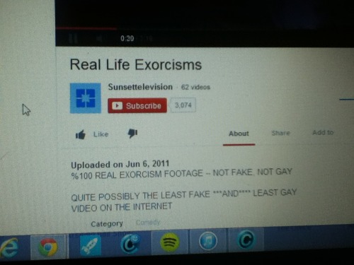 cyberfights:exorcisms are fake and gay sorry