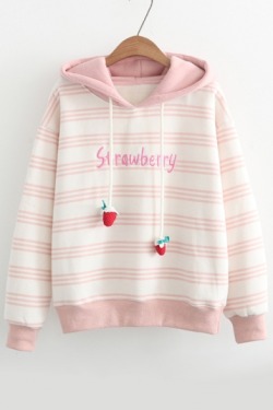 jollyclover:  Chic Girly Hoodies & SweatshirtsStrawberry