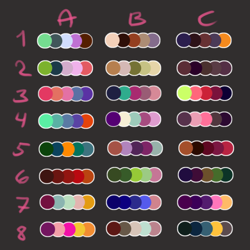 i got a new tablet, so i’ve decided to open up colour palette requests again!! send me a palette and