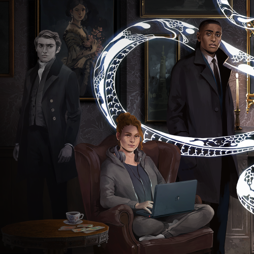 A group portrait of the characters from Ninth House, commissioned by Leigh Bardugo herself earlier t