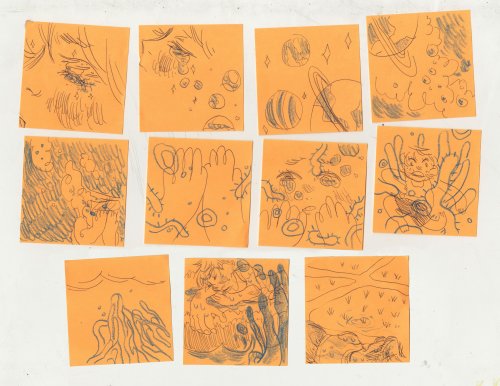 friedchiliflakess:rice fields (2019) - a stream of consciousness on 100 post-it notes 🌾