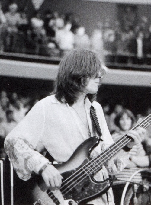 babeimgonnaleaveu:John Paul Jones on stage at the Swing Auditorium in California, 1969.