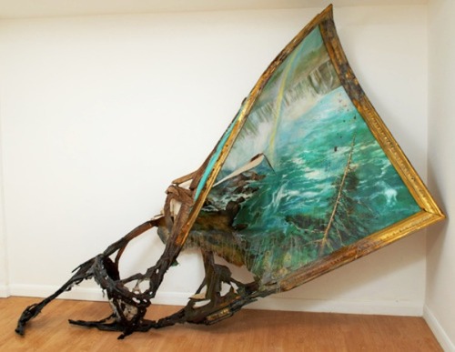 mxcleod:  microsoftwerd:  readingaroundthemovies:   Valerie Hegarty Famous paintings come to life in 3D sculptures of nature’s destructive tendencies.  This is scary   No this is COOL   THIS IS MY FAVORITE TYPE OF ART 