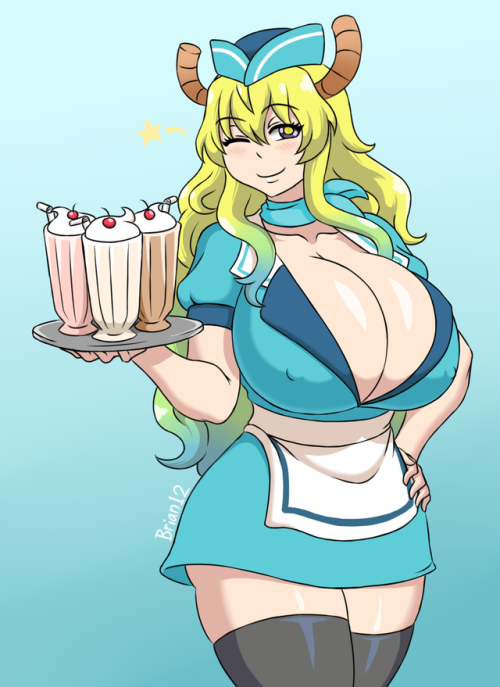 briantwelve: Waitress Lucoa is here to serve some milkshakes~